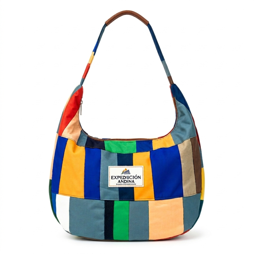 Bolso de hombro cuadros colores   EXPEDICION ANDINA