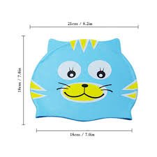 Gorro natación gato azul