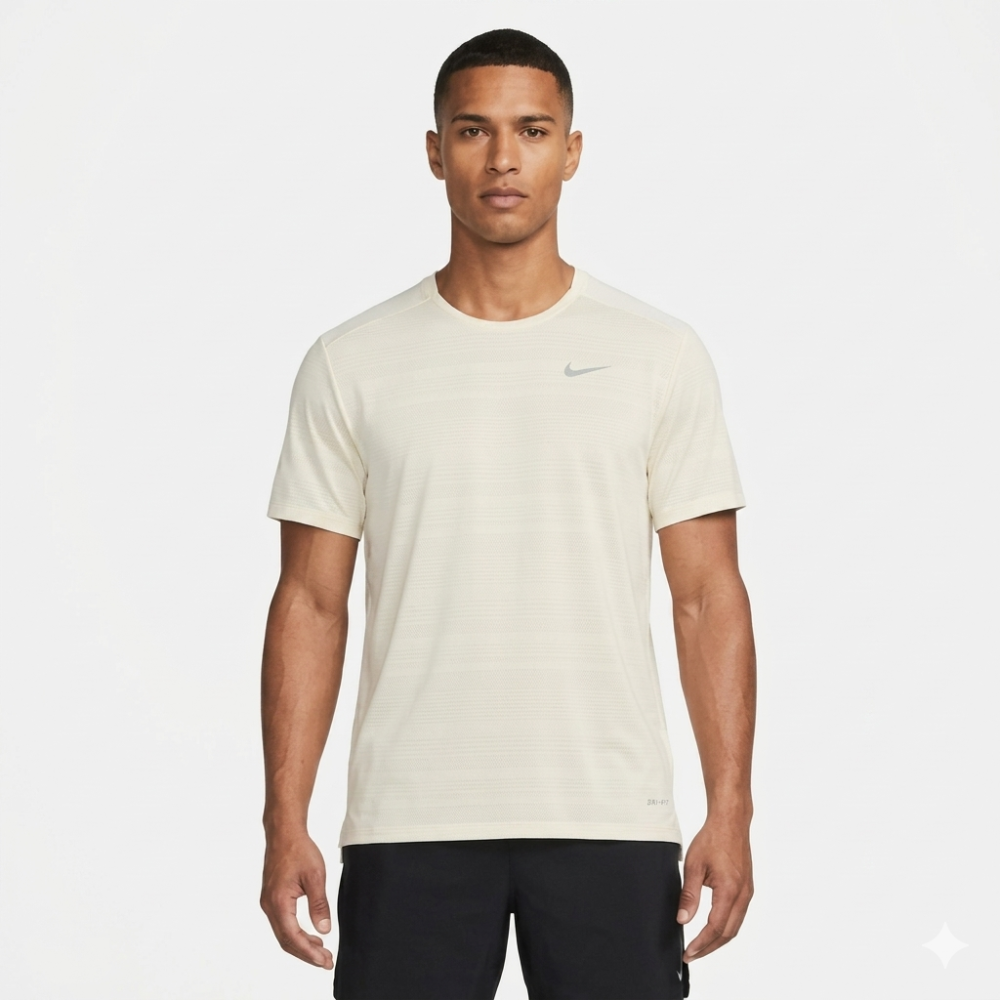 Franela NIKE hueso liso XL logo plata