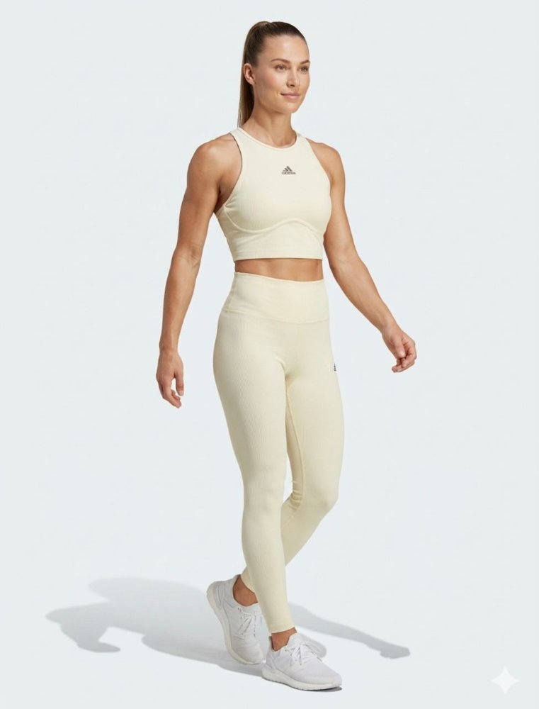 Conjunto ADIDAS de licra y top beige L
