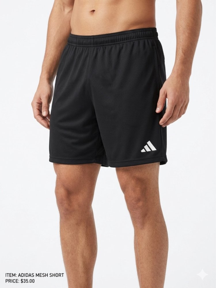 Short S negro con licra ADIDAS