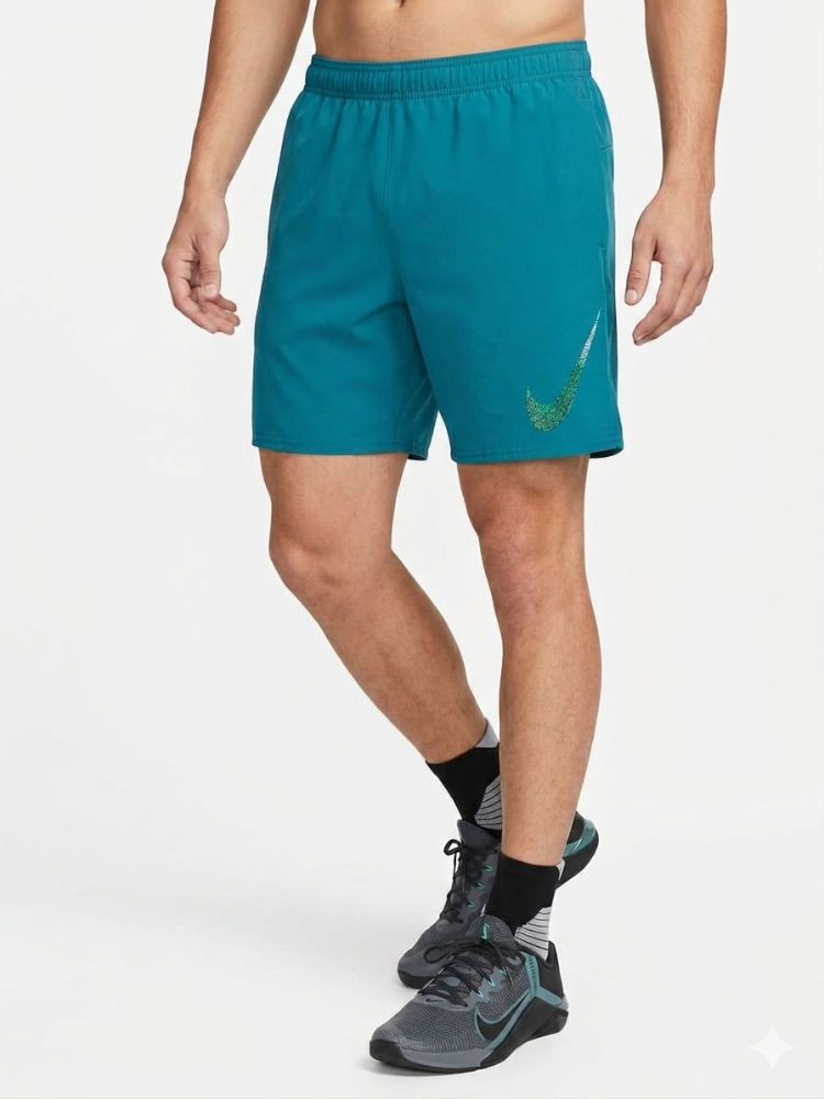 Short L verde azulado con licra NIKE
