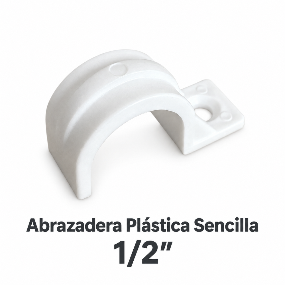 Abrazadera Plástica Sencilla 1/2