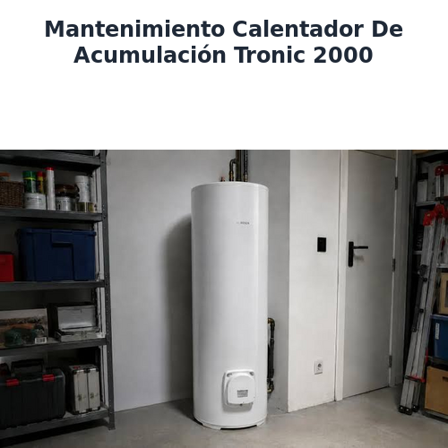 Mantenimiento Calentador De Acumulación Tronic 2000