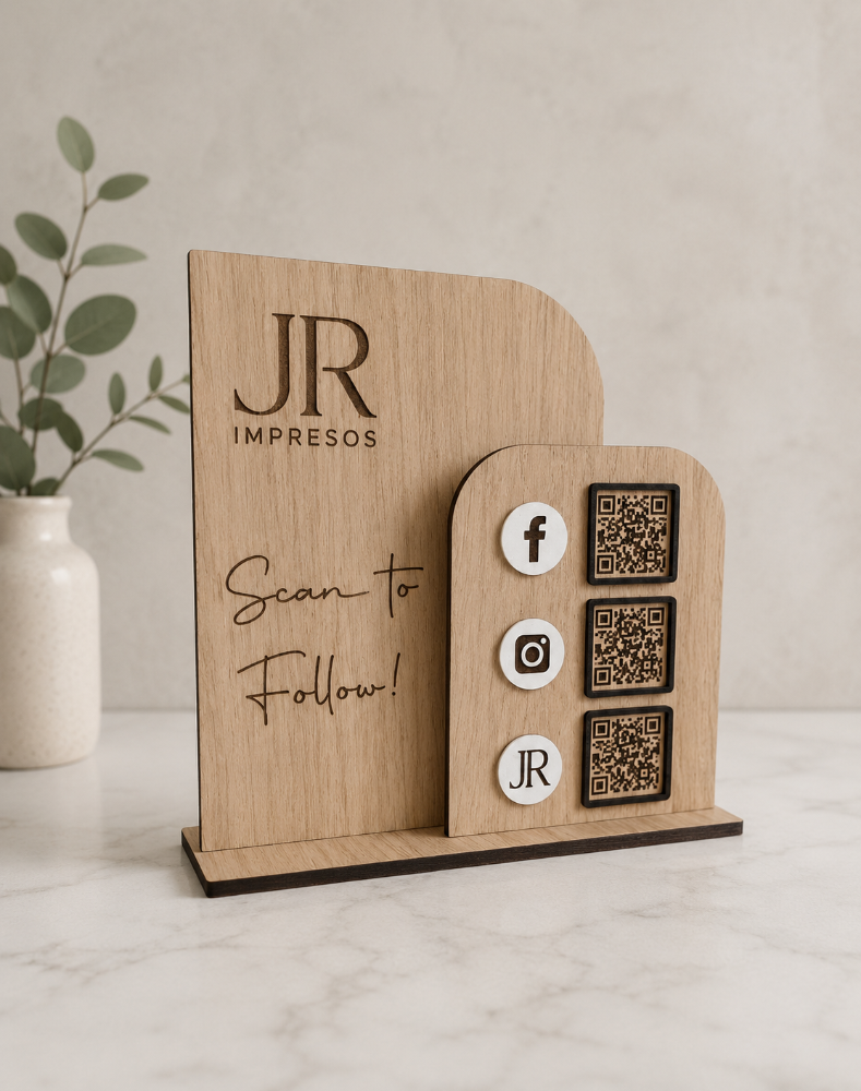 QR para mostrador en negocio | Personalizado .12x.20