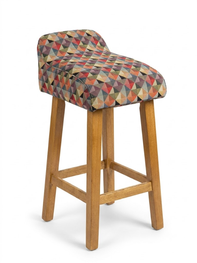 SILLA DE BARRA SIN ESPALDAR TAPIZADA