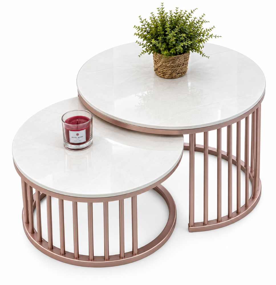 MESA DE CENTRO DUO METALICO