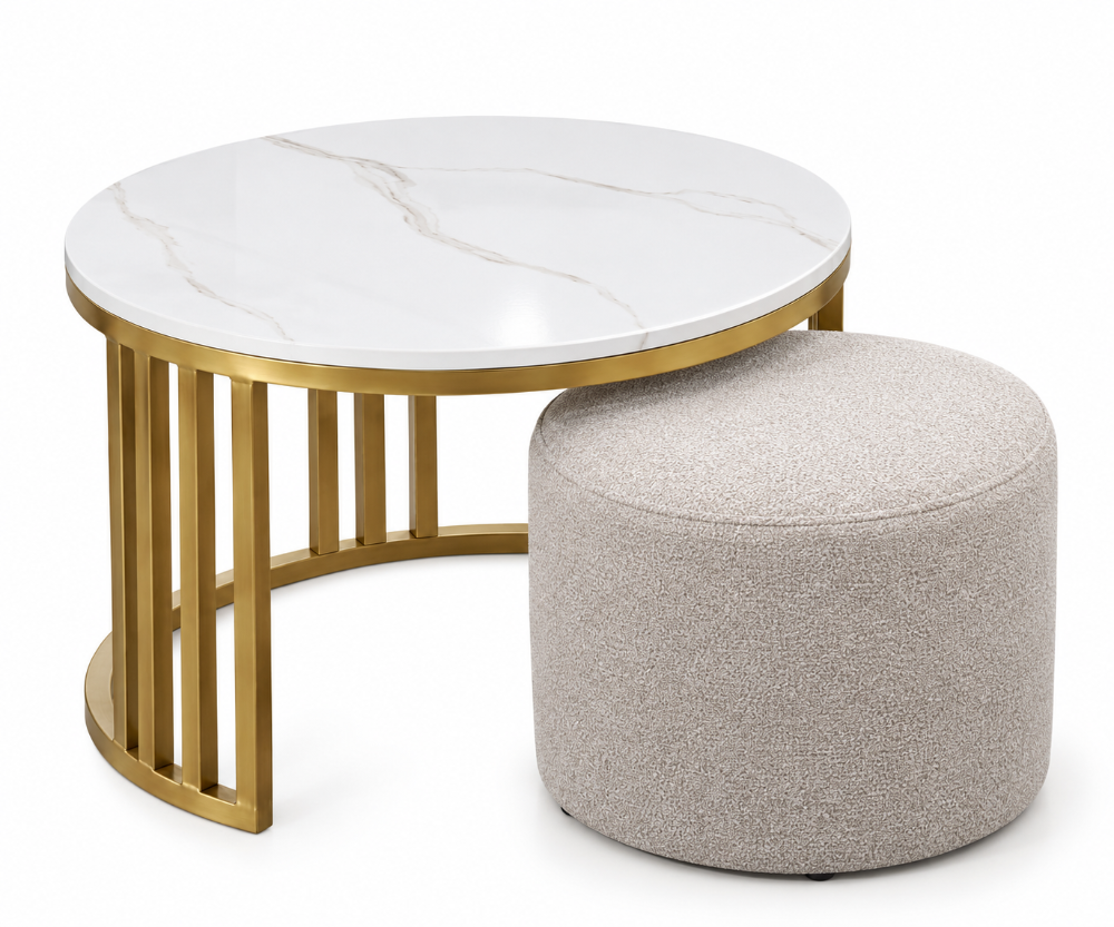 MESA DE CENTOR CON PUFF