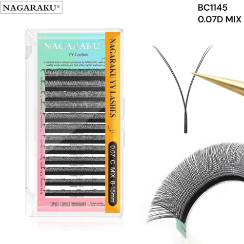 EXTENSIONES DE PESTAÑAS TECNOLOGICAS 2D YY NAGARAKU 0.07D MIX
