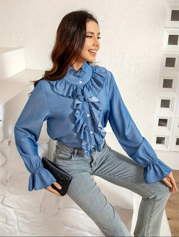 CAMISERA - BOLEROS CHAMBRAI AZUL
