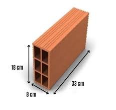 LADRILLO HUECO 8X18X33
