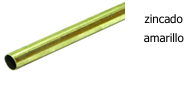 CAÑO P/ CORTINA ZINCADO AMARILLO 1/2 X 4 MTS