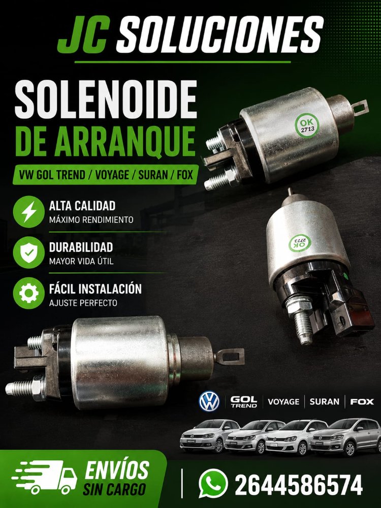SOLENOIDE ARRANQUE VW GOL TREND / SURAN / VOYAGE / FOX  #ZM382