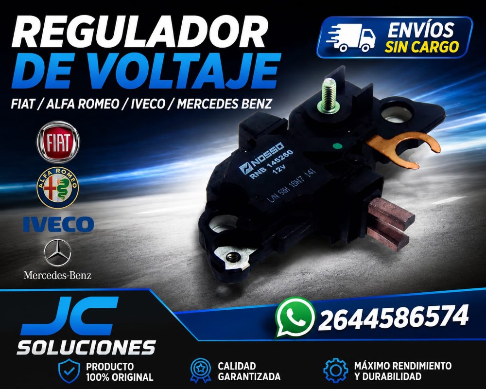 Reguledor de voltaje Fiat / Alfa Romeo / Iveco / Mercedes Benz #RNB145260