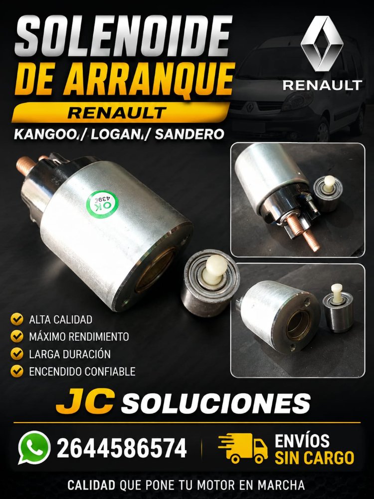 SOLENOIDE ARRANQUE RENAULT KANGOO / SANDER / LOGAN  #ZM995