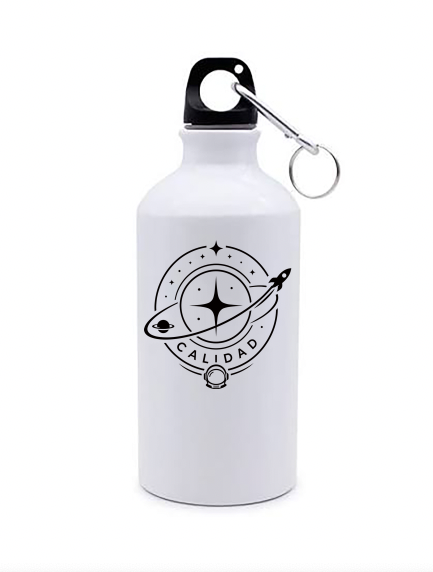 Botella 400ml blanca con logo