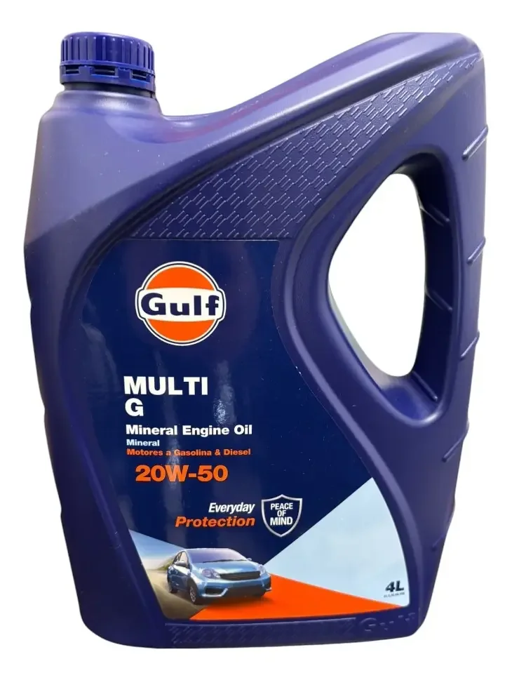 Aceite Gulf 20w50 Mineral Multigrado 4 Litros
