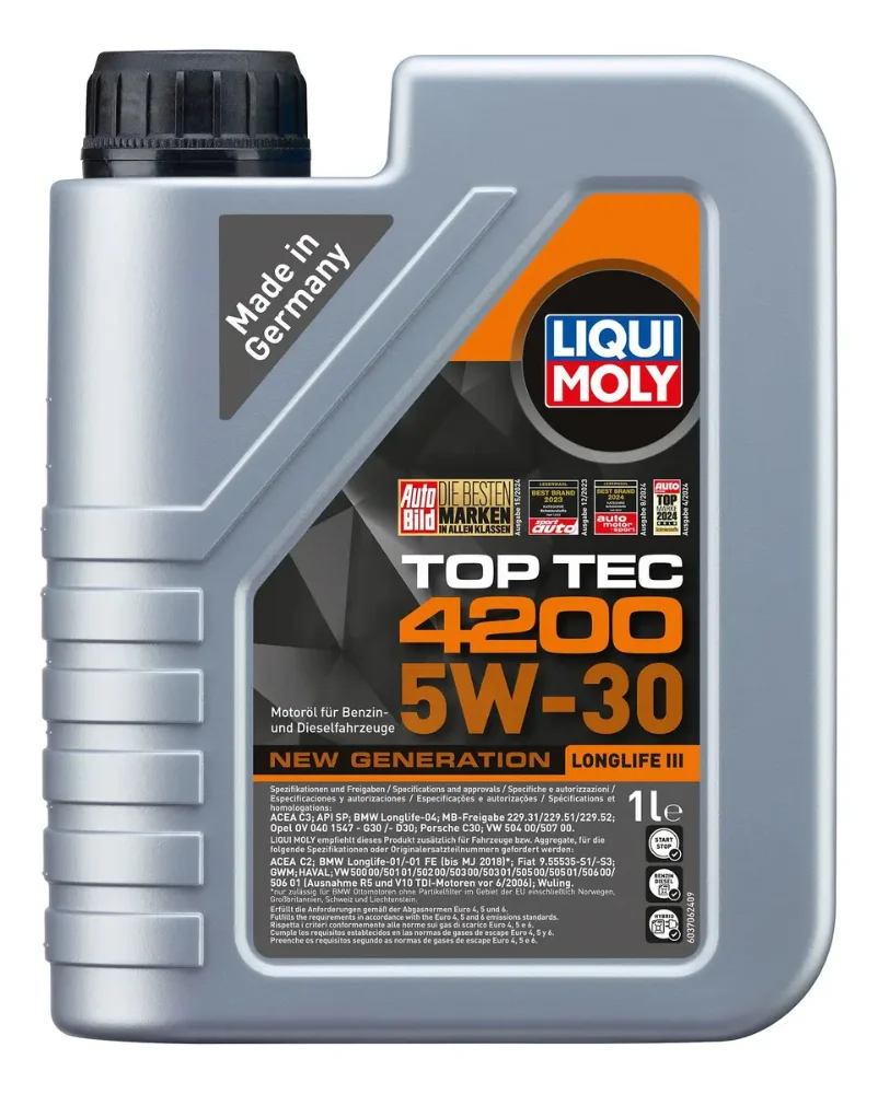 Aceite Para Motor Top Tec 4200 5w-30 Liqui Moly 1lt