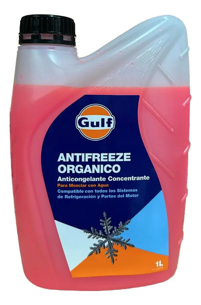 Liquido Refrigerante Gulf Organico Rojo 1 Litro
