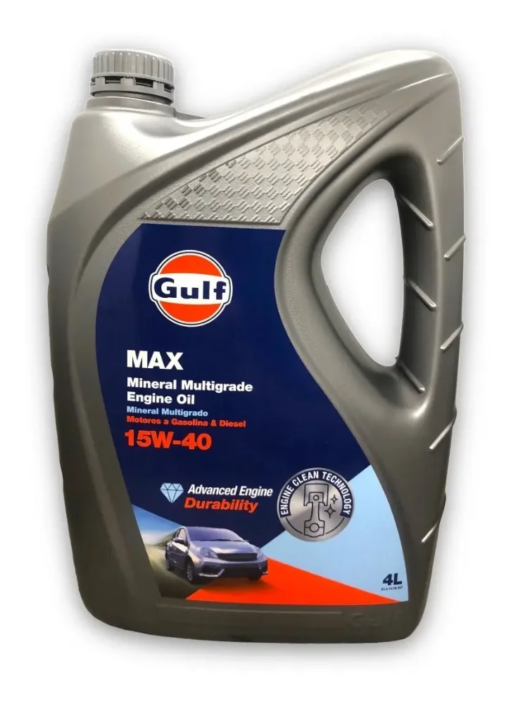 Aceite 15w40 Gulf Mineral Max 4 Litros