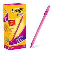 Esfero Bic Cristal Rosado Caja x12
