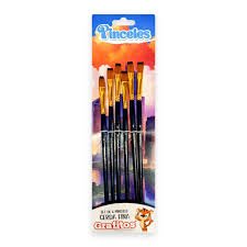 Pincel Set Cerdas Finas x 6 Unidades