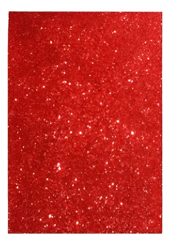 Foamy 1/8 Escarchado Rojo Paquete x 10uni