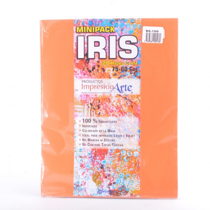 Papel Iris Carta Salmon Paquere x 20