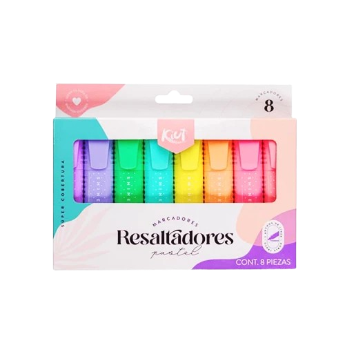 Resaltador Norma Kiut Pastel Caja x 8