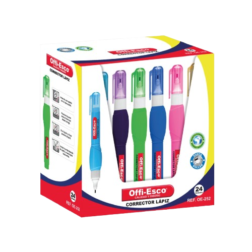 Corrector Lapiz Offi-Esco 8ml Colores Caja x 24