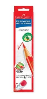 Lapiz Faber Rojo Triangular Caja x 12