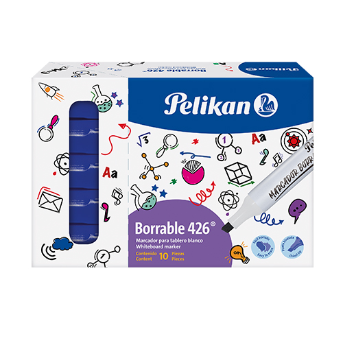 Marcador Borrable Pelikan Azul 426 Caja x 10