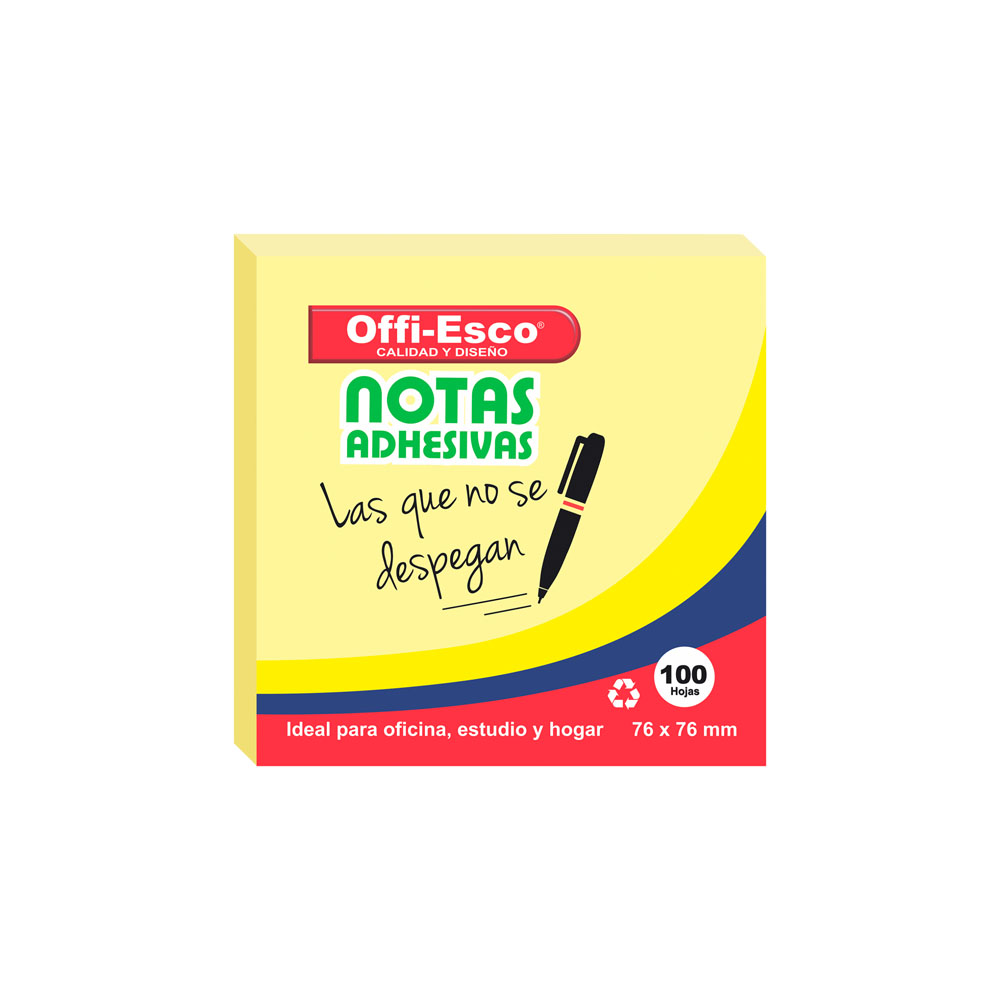 Notas Adhesivas Offi-Esco 100 Hojas Amarillo