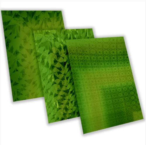 Papel Hologramico Verde x 10