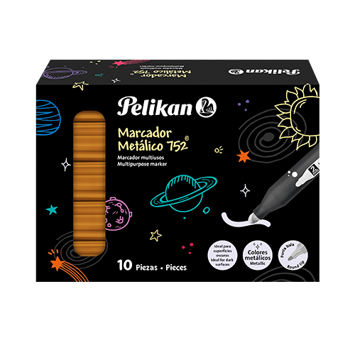 Marcador Pelikan Grafico Oro 752 Caja x 10