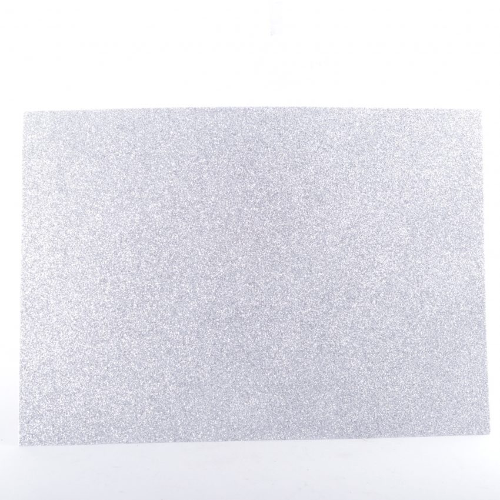 Foamy 4 Cartas Escarchado Blanco Paquete x 10uni