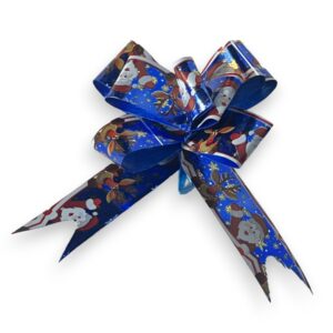 Moño Mágico Navideño Azul x 10