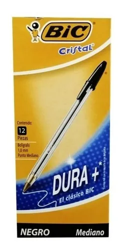 Esfero Bic Cristal Negro Caja x 12