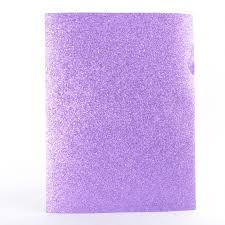 Foamy 4 Cartas Escarchado Lila Paquete x 10uni