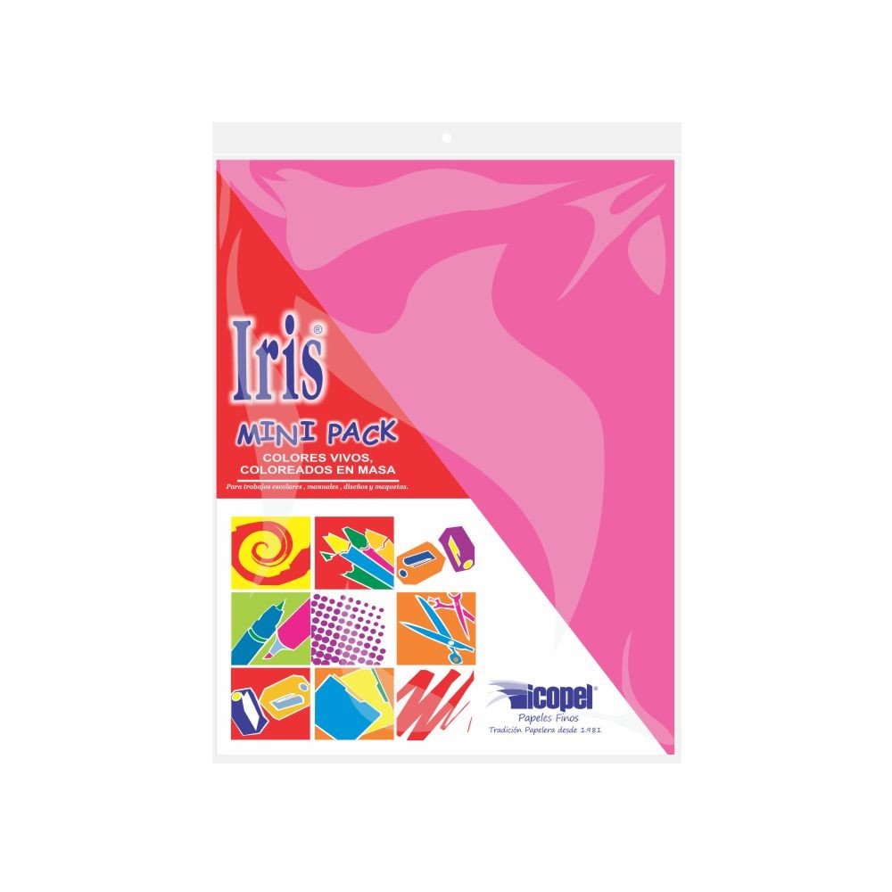 Papel Iris Carta Fucsia Paquere x 20
