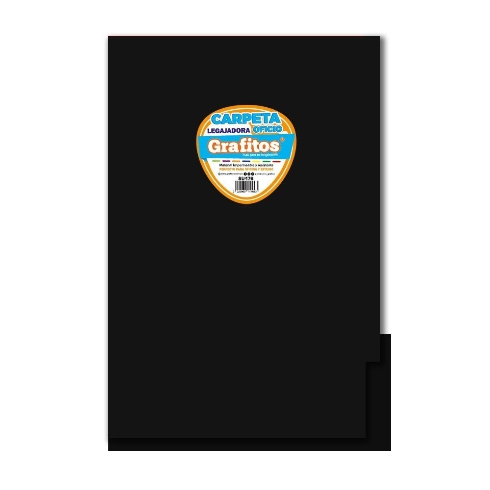 Carpeta Legajadora Plastica Oficio Negra