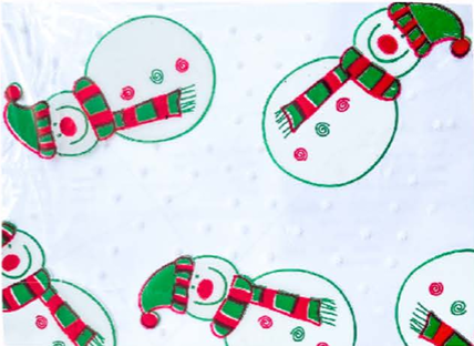 Papel Celofan Pliego Muñecos Nieve x 25