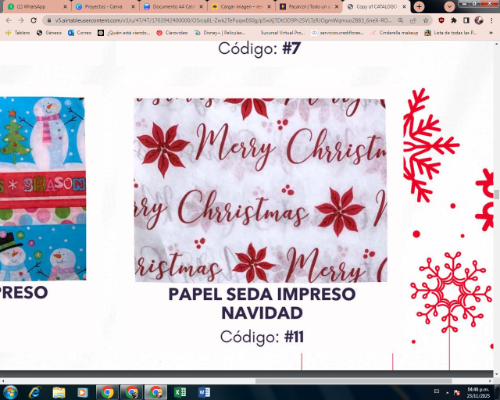 Papel Seda Impreso Navidad x 25