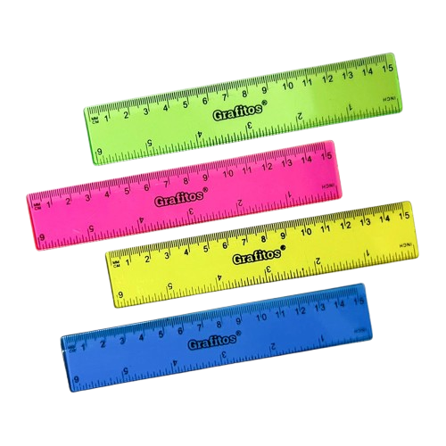 Regla 15cm  x 6 Unidades