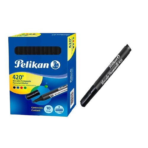Marcador Permanente PK Negro 420 C*10