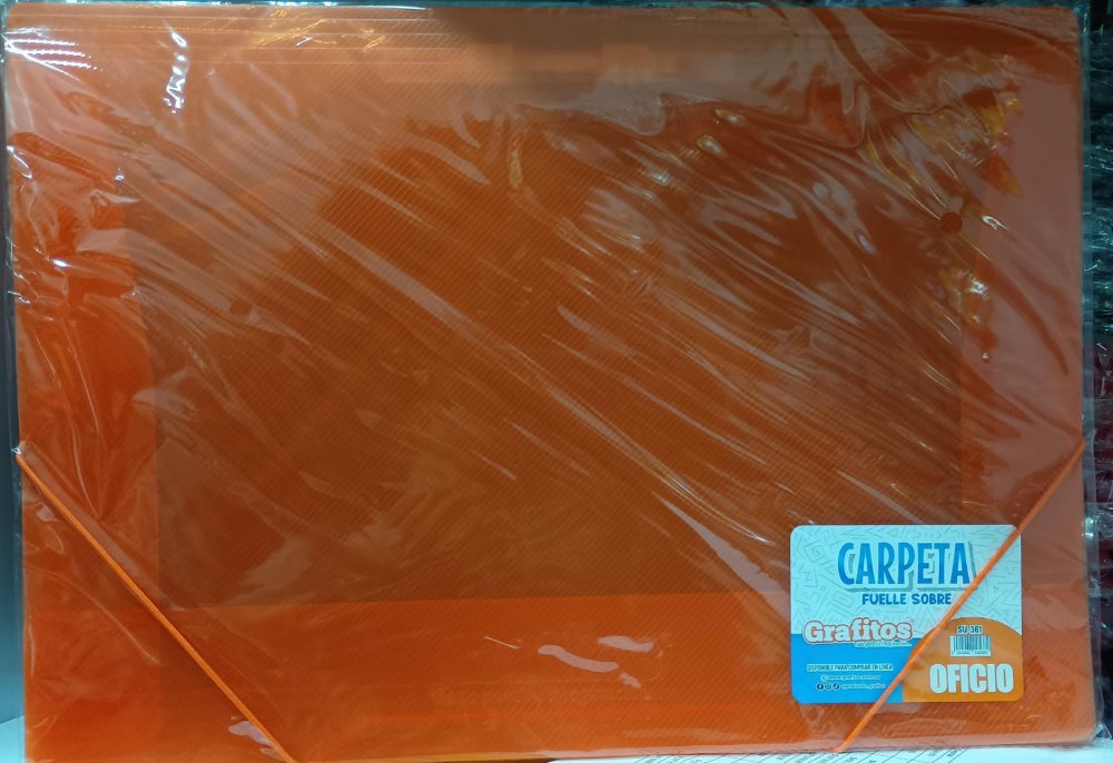 Carpeta Plastica Seguridad Naranja