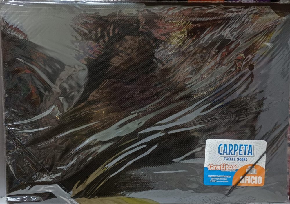 Carpeta Seguridad Plastica Oficio Negro