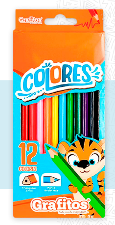 Color Triangular Sencillo Caja x 12