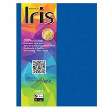 Papel Iris Carta Azul Oscuro Paquere x 20