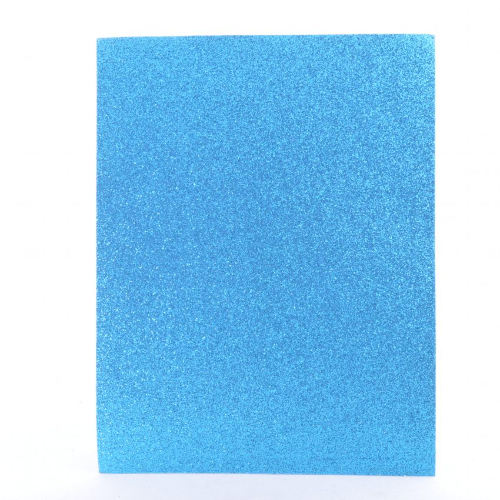 Foamy 1/8 Escarchado Azul Claro/Turquesa Paquete x 10uni